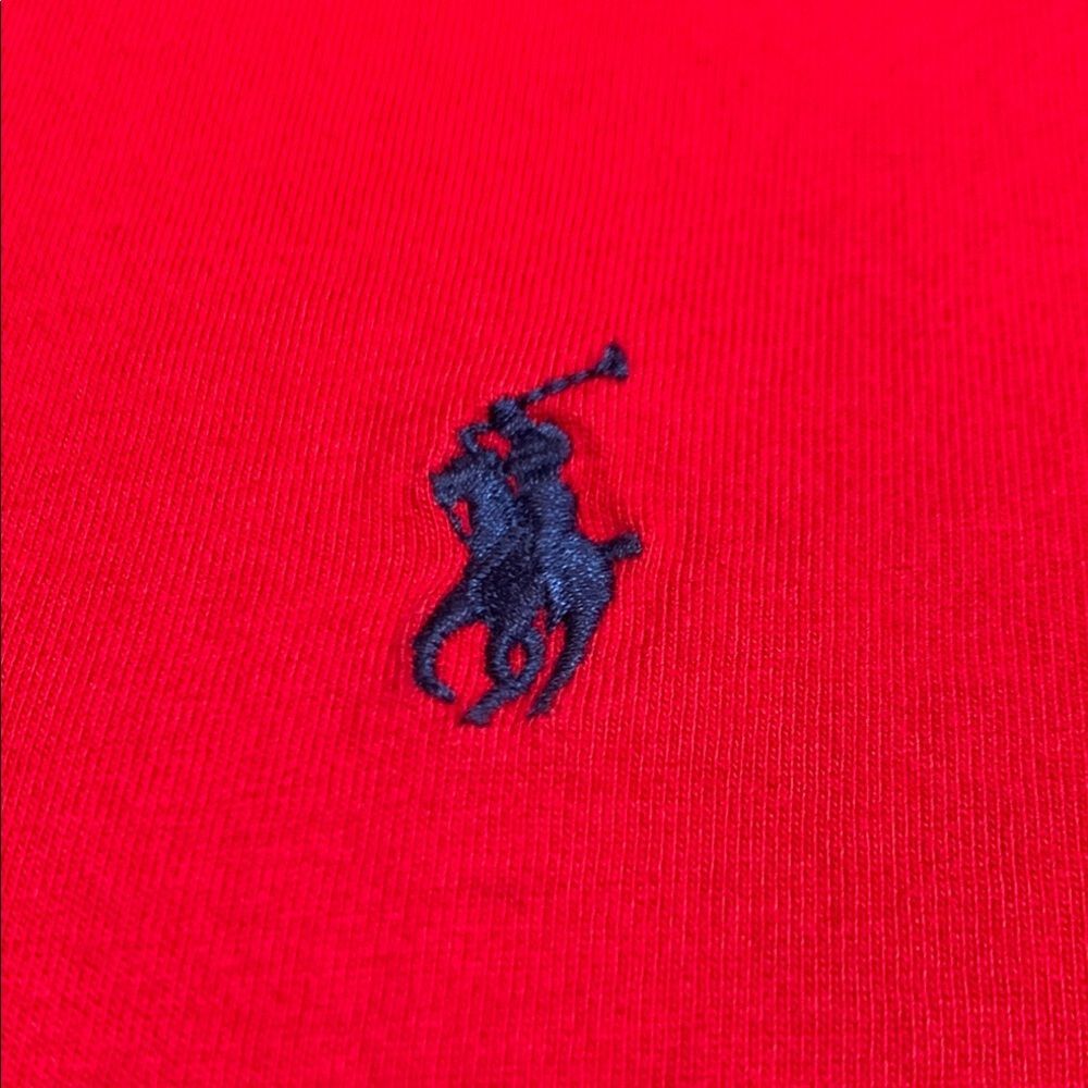 Polo by Ralph Lauren Men's Jersey Crewneck T-Shirt Bright Red Size Large - Picture 6 of 8